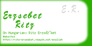 erzsebet ritz business card